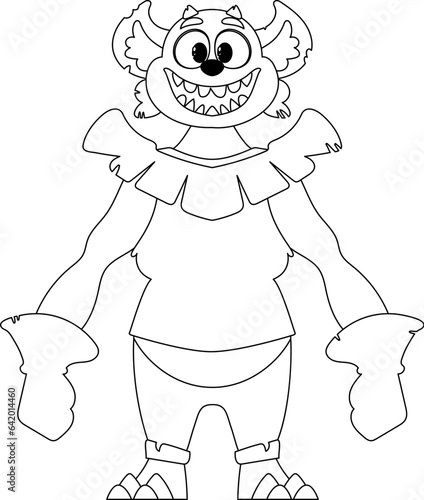 This cartoon character is really unique and awesome because it can perform tasks that no one else can. Childrens coloring page.