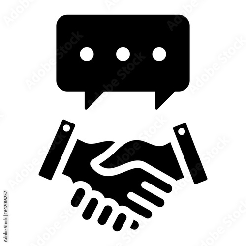 Verbal Contract Glyph Icon