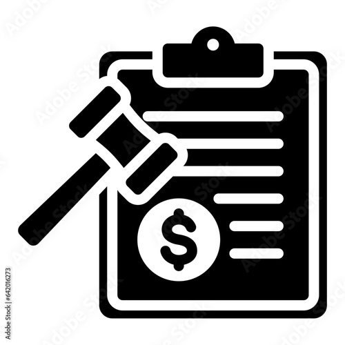 Penalty Provisions Glyph Icon
