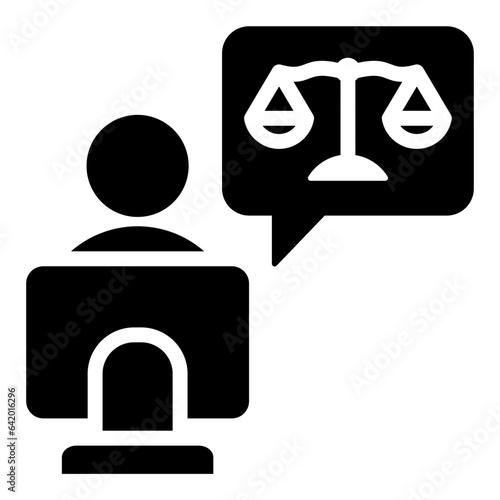 Legal Advice Glyph Icon