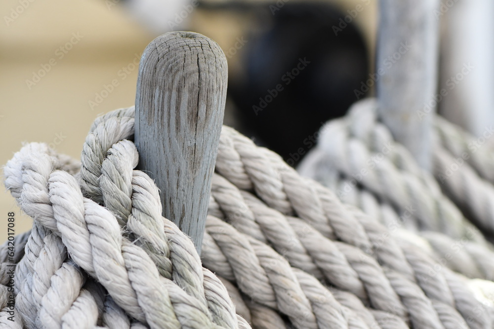 Beautiful ropes was founded on some ships in Poland Stock Photo Adobe