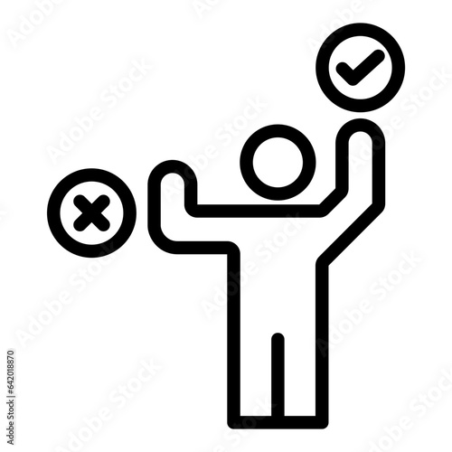 Decisiveness Outline Icon