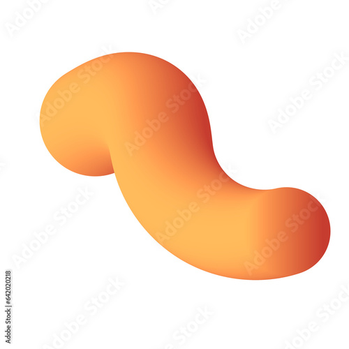3D Gradient Squiggly Line Shape