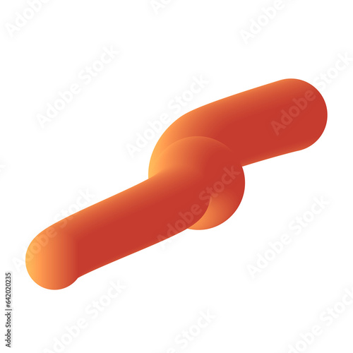 3D Gradient Squiggly Line Shape