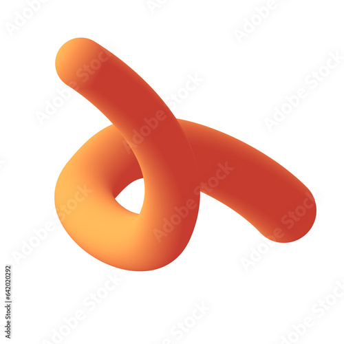 3D Gradient Squiggly Line Shape