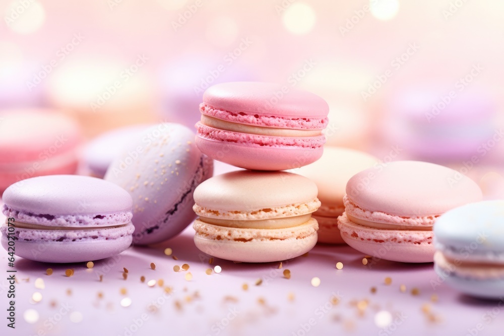 A tower of colorful macaroons A tower of colorful macaroons
