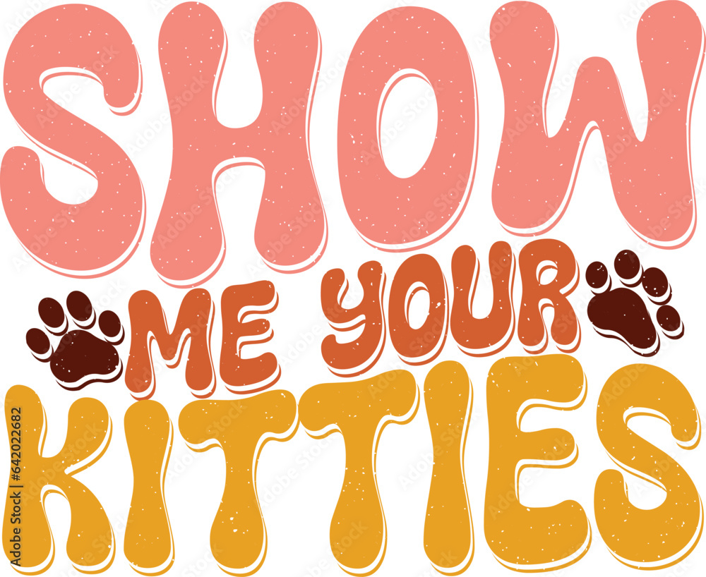Funny Cat Lover Sublimation Design Graphics. Bold Colorful Wavy Graphics with Cat Paw Symbol makes a Template for Print on Demand Industry. Funny Cat Lover Sublimation Design Graphics. Bold Colorful Wavy Graphics with Cat Paw Symbol makes a Template for Print on Demand Industry.
