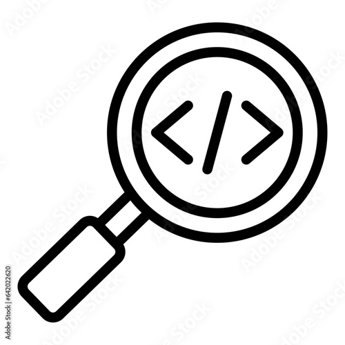 Code Review Outline Icon