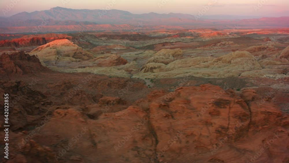 Aerial view of Valley of Fire State Park in Nevada Aerial view of Valley of Fire State Park in Nevada