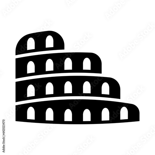 Colosseum Glyph Icon Design