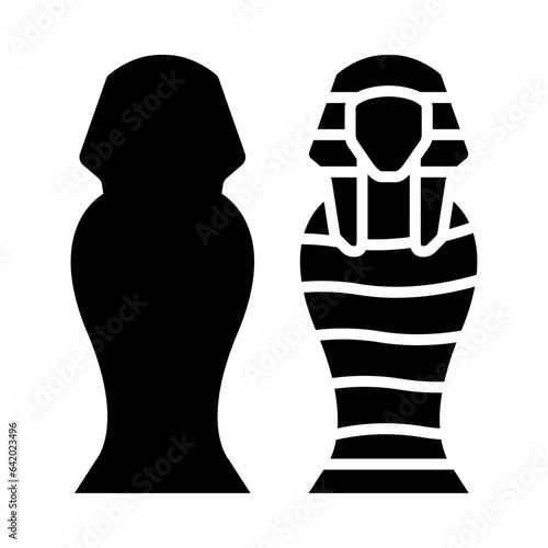 Sarcophagus Glyph Icon Design