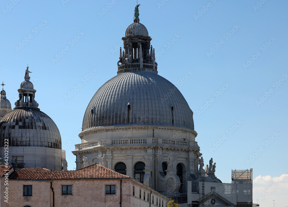 Domes of Santa Maria Della Salute in Venice. Italy