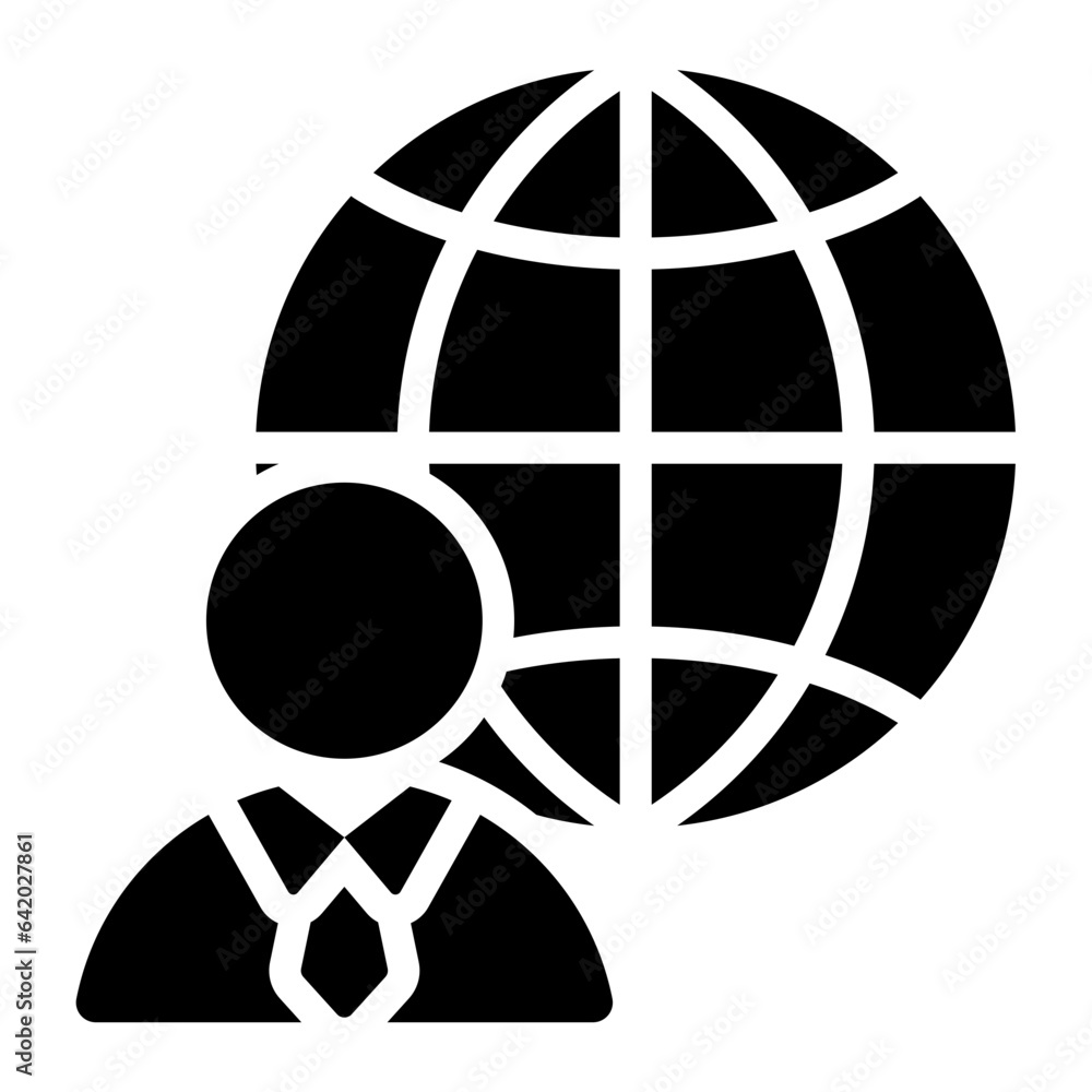 Businessman Glyph Icon Businessman Glyph Icon