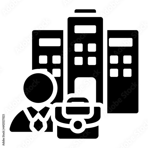 Business Center Glyph Icon