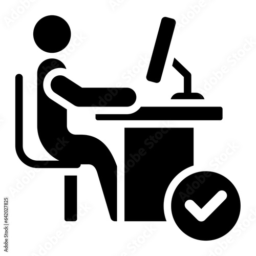 Comfortable Workplace Glyph Icon