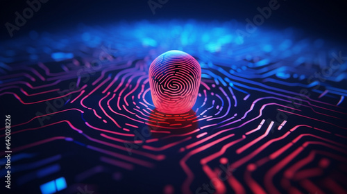 Access digital fingerprint finger scan technology identification security safety identity