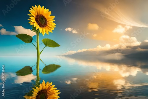 sunflower on the sea