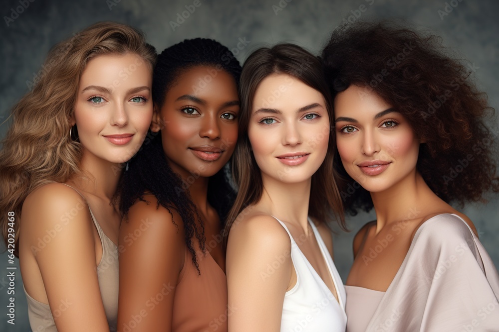 diverse group of beautiful women natural beauty diverse group of beautiful women natural beauty