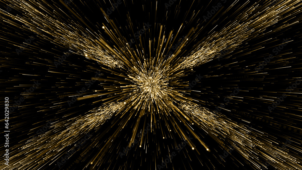 Obraz premium Particles abstract gold event awards trailer titles cinematic concert openers luxury celebration background