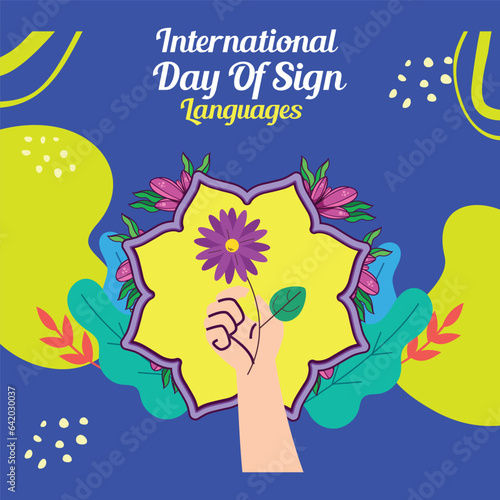 Free vector hand drawn illustration for international day of sign languages celebration