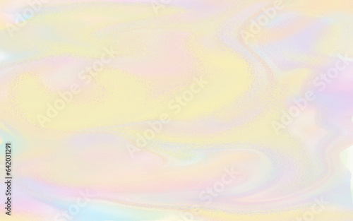 Holographic abstract background. Spectrum holographic backdrop with gradient mesh. 90s, 80s retro style. Iridescent graphic template for book, annual, mobile interface, web app.