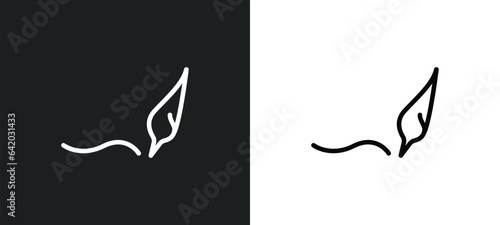 author icon isolated in white and black colors. author outline vector icon from cinema collection for web, mobile apps and ui.