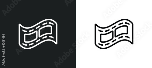 image fotogram icon isolated in white and black colors. image fotogram outline vector icon from cinema collection for web, mobile apps and ui.