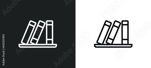 three books icon isolated in white and black colors. three books outline vector icon from education collection for web, mobile apps and ui.