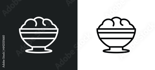 chow mein icon isolated in white and black colors. chow mein outline vector icon from food collection for web, mobile apps and ui.