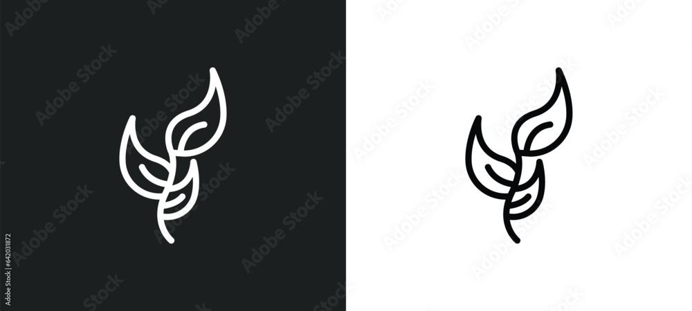 herb icon isolated in white and black colors. herb outline vector icon from food collection for web, mobile apps and ui. - obrazy, fototapety, plakaty 