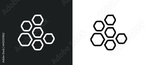honeycombs icon isolated in white and black colors. honeycombs outline vector icon from food collection for web, mobile apps and ui.