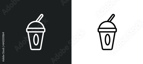 smoothies icon isolated in white and black colors. smoothies outline vector icon from food collection for web  mobile apps and ui.