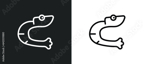 sushi prawn icon isolated in white and black colors. sushi prawn outline vector icon from food collection for web, mobile apps and ui.