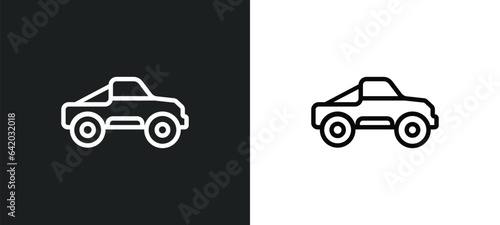 buggy icon isolated in white and black colors. buggy outline vector icon from free time collection for web, mobile apps and ui.