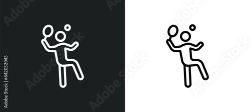 badminton icon isolated in white and black colors. badminton outline vector icon from free time collection for web, mobile apps and ui.