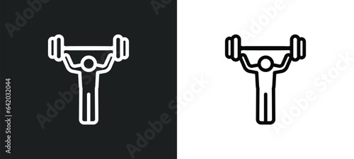 workout icon isolated in white and black colors. workout outline vector icon from free time collection for web, mobile apps and ui.