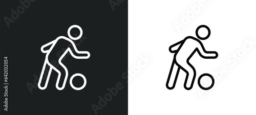 sports icon isolated in white and black colors. sports outline vector icon from hobbies collection for web, mobile apps and ui.