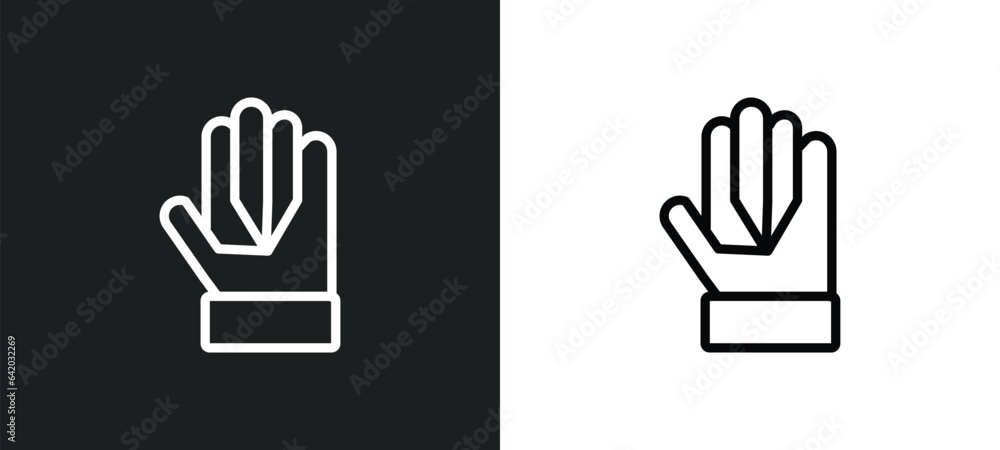 wired gloves icon isolated in white and black colors. wired gloves outline vector icon from future technology collection for web, mobile apps and ui. wired gloves icon isolated in white and black colors. wired gloves outline vector icon from future technology collection for web, mobile apps and ui.