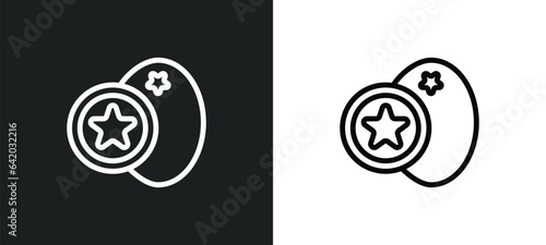 breast milk fruit icon isolated in white and black colors. breast milk fruit outline vector icon from fruits collection for web, mobile apps and ui.