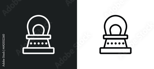 egg incubator icon isolated in white and black colors. egg incubator outline vector icon from future technology collection for web, mobile apps and ui.