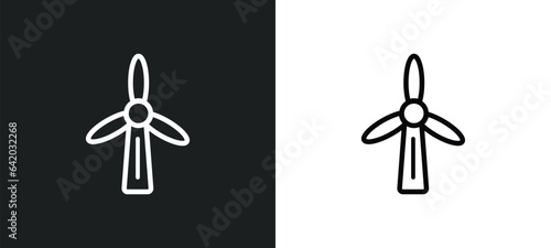 eolic energy icon isolated in white and black colors. eolic energy outline vector icon from future technology collection for web, mobile apps and ui.