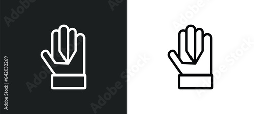 wired gloves icon isolated in white and black colors. wired gloves outline vector icon from future technology collection for web, mobile apps and ui.