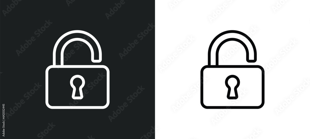 lock icon isolated in white and black colors. lock outline vector icon from gdpr collection for web, mobile apps and ui. lock icon isolated in white and black colors. lock outline vector icon from gdpr collection for web, mobile apps and ui.