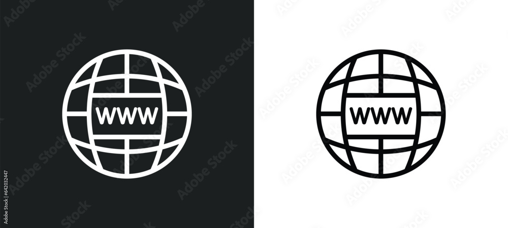 website icon isolated in white and black colors. website outline vector icon from gdpr collection for web, mobile apps and ui. website icon isolated in white and black colors. website outline vector icon from gdpr collection for web, mobile apps and ui.