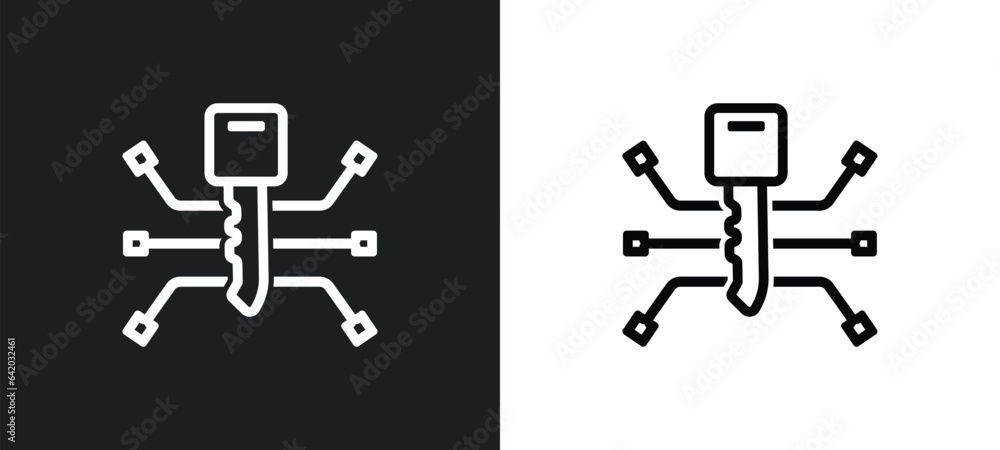encryption icon isolated in white and black colors. encryption outline vector icon from gdpr collection for web, mobile apps and ui. encryption icon isolated in white and black colors. encryption outline vector icon from gdpr collection for web, mobile apps and ui.