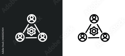 cooperation icon isolated in white and black colors. cooperation outline vector icon from gdpr collection for web, mobile apps and ui.