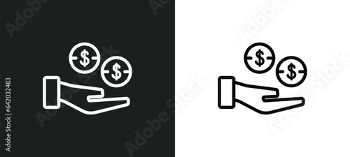 income icon isolated in white and black colors. income outline vector icon from gdpr collection for web, mobile apps and ui.