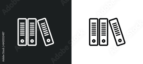 documentation icon isolated in white and black colors. documentation outline vector icon from gdpr collection for web, mobile apps and ui.