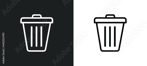 delete icon isolated in white and black colors. delete outline vector icon from gdpr collection for web, mobile apps and ui.