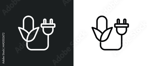 biomass energy icon isolated in white and black colors. biomass energy outline vector icon from general collection for web, mobile apps and ui.